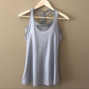 Athleta Tank Top with Built-in Sports Bra- Grey
